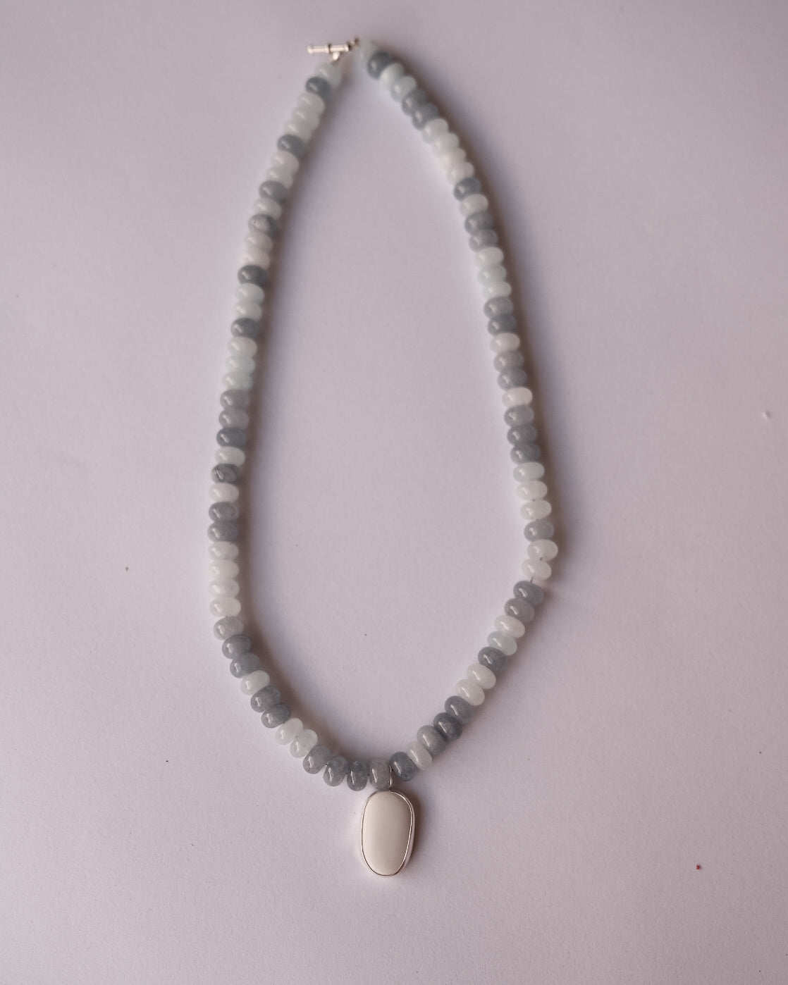White Buffalo Gemstone Bead Necklace