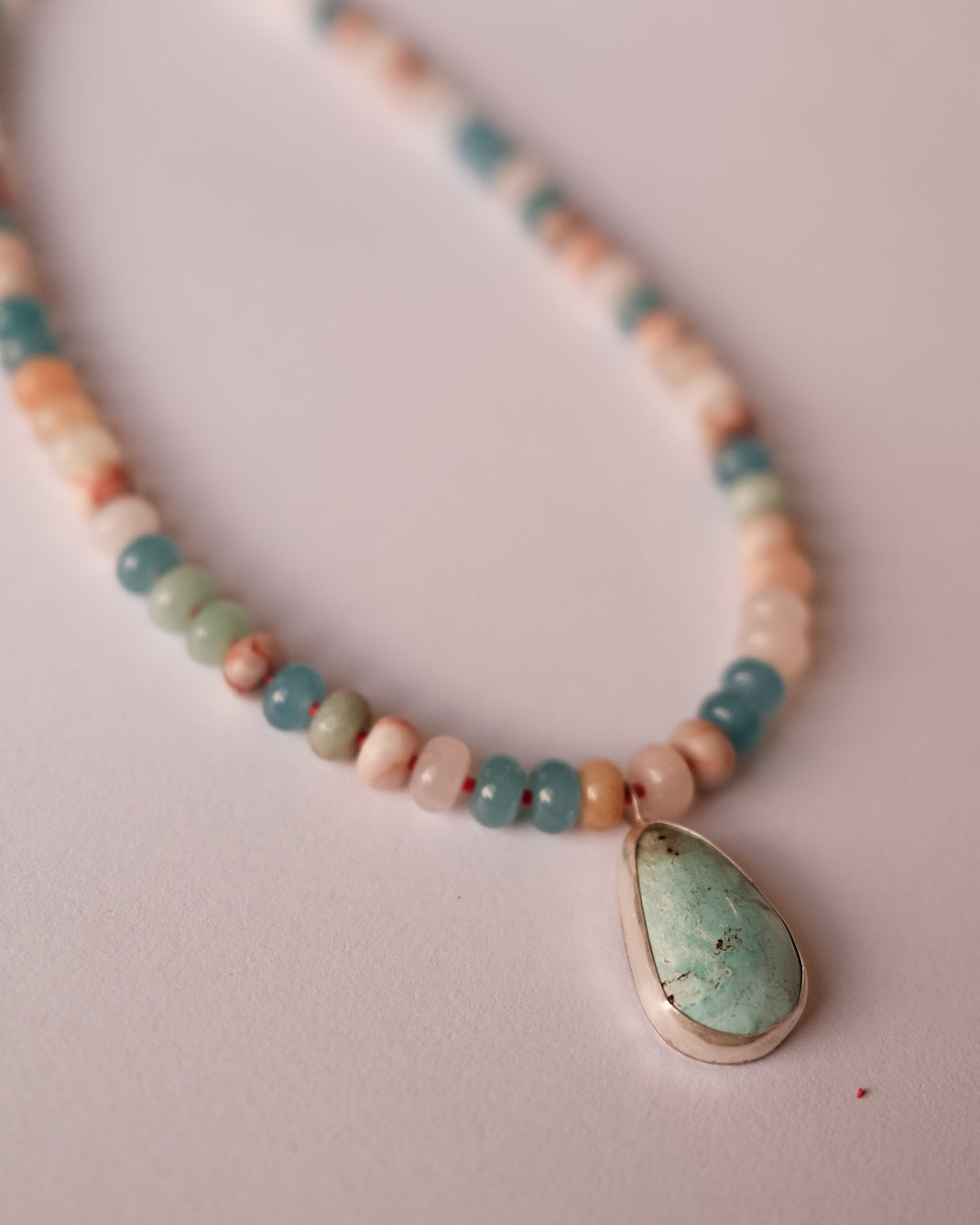 Turquoise and Colorful Beaded Necklace